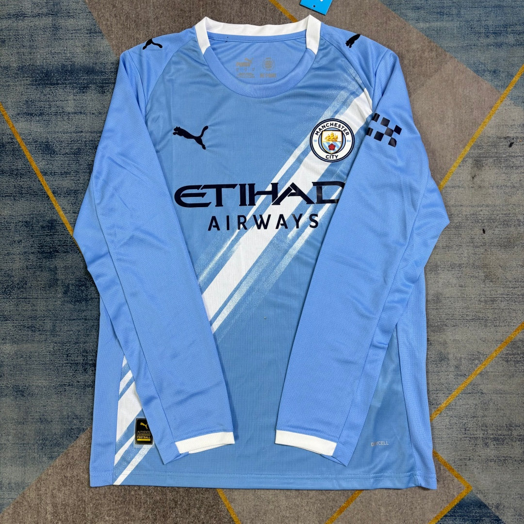 Manchester City 2025/26 Home Long Sleeve Jersey
