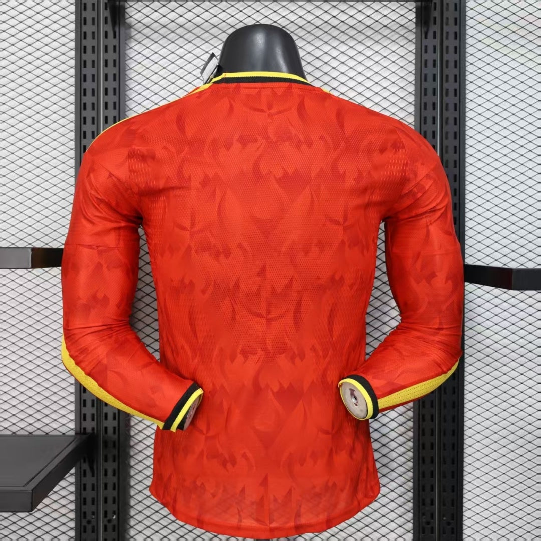 Belgium 2025/26 Home Player Long Sleeve Jersey
