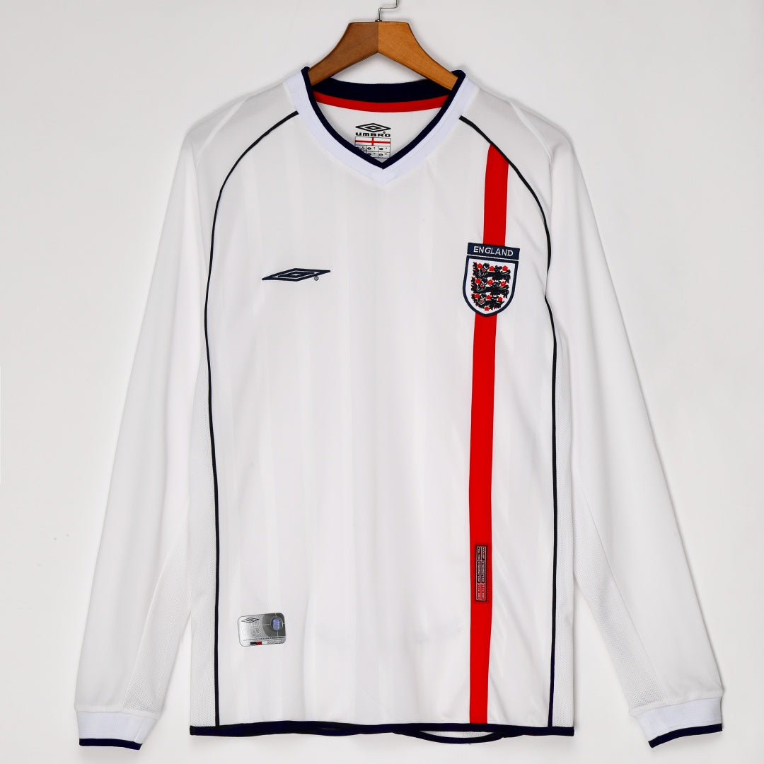 England 2002 Home Retro Long Sleeve Jersey