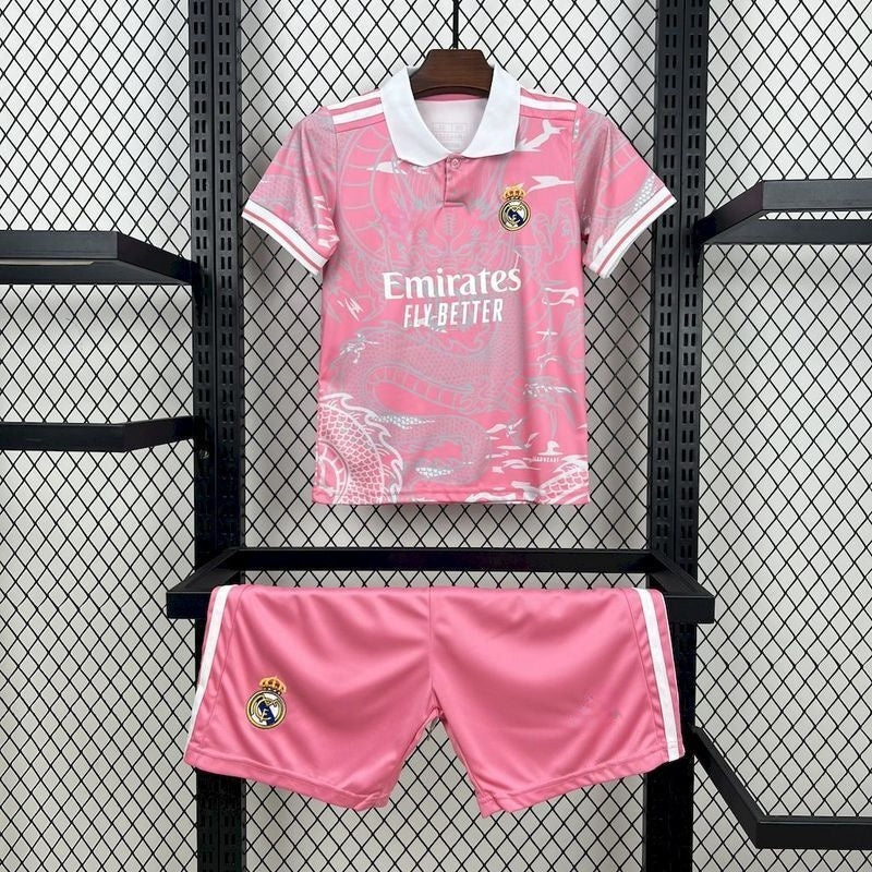 Real Madrid 2024/25 Kids Pink Kit