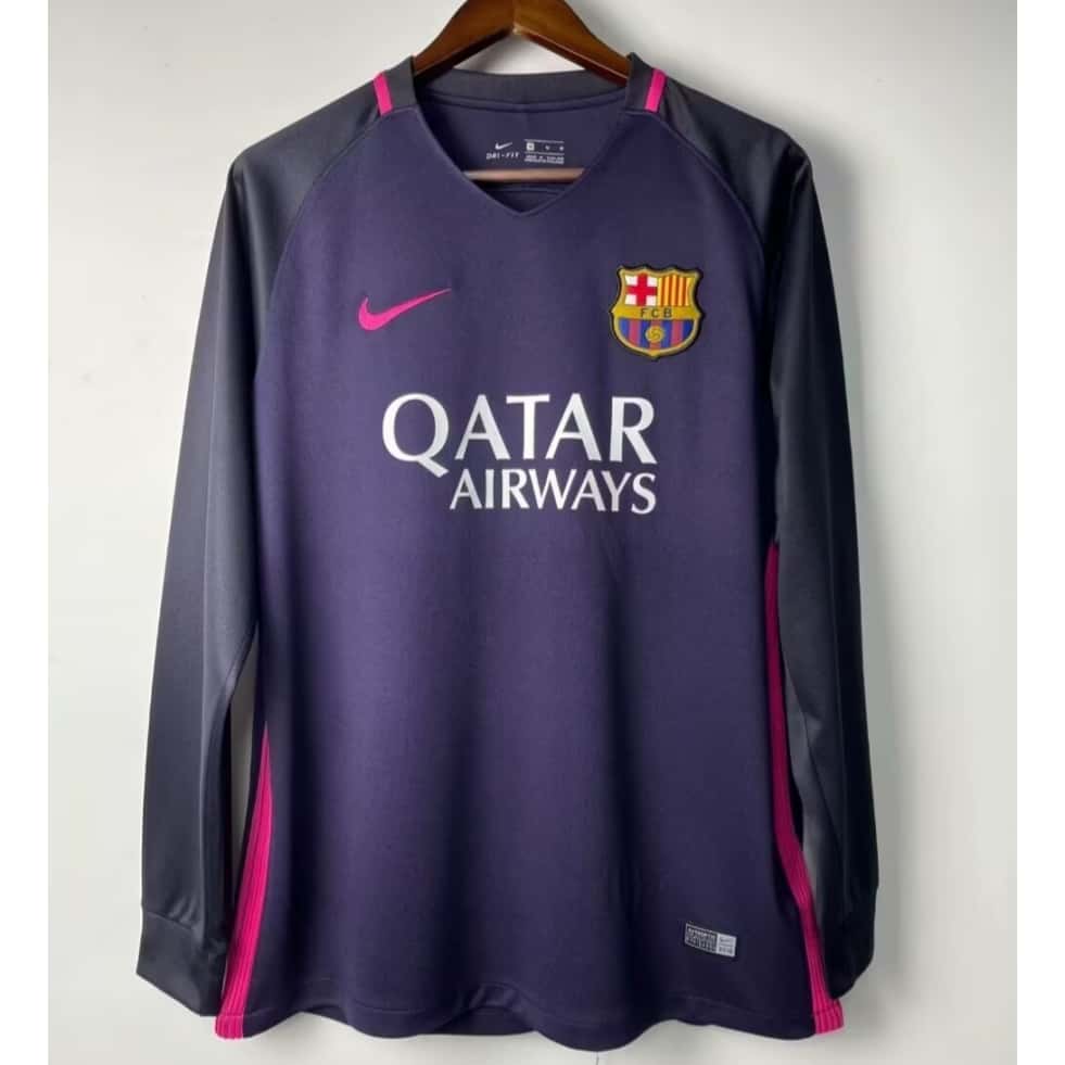 FC Barcelona 2016/17 Away Retro Long Sleeve Jersey