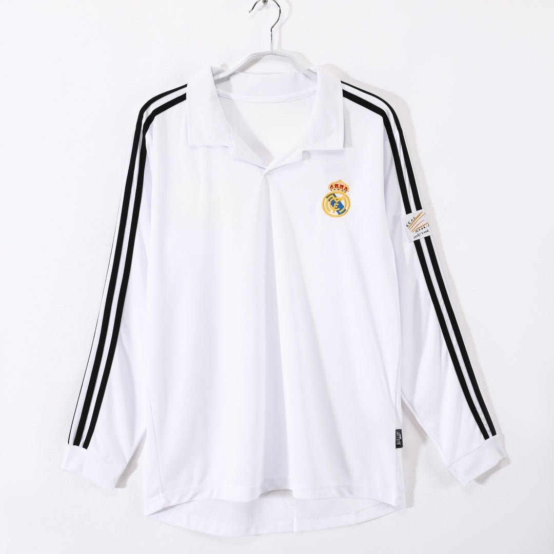 Real Madrid 2002/03 Home Retro Long Sleeve Jersey