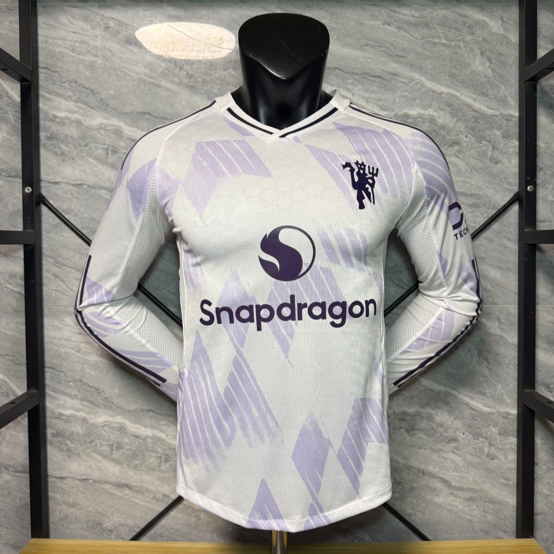 Manchester United 2025/26 Away Long Sleeve Player Version Jersey