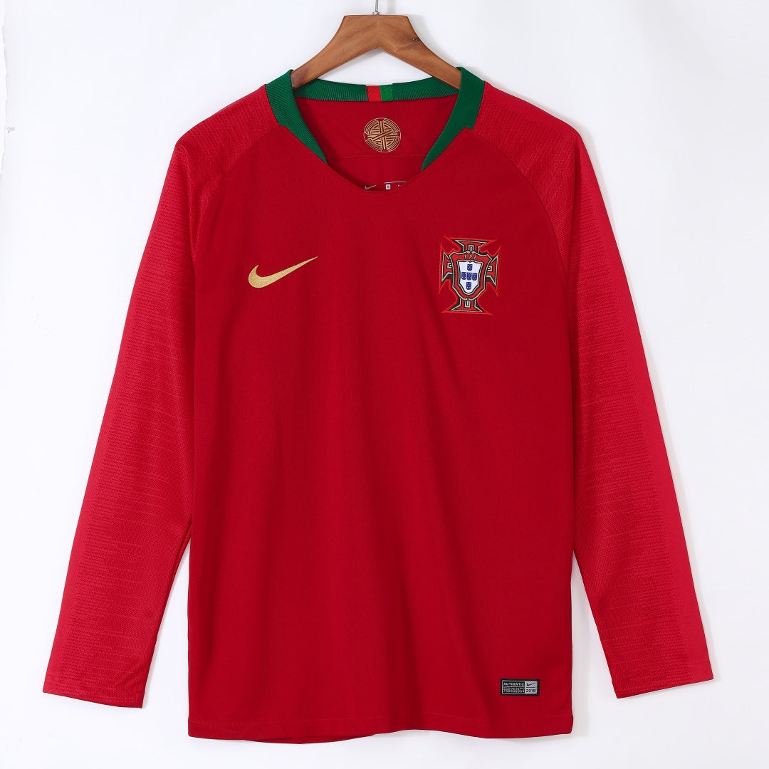 Portugal 2018 Home Retro Long Sleeve Jersey