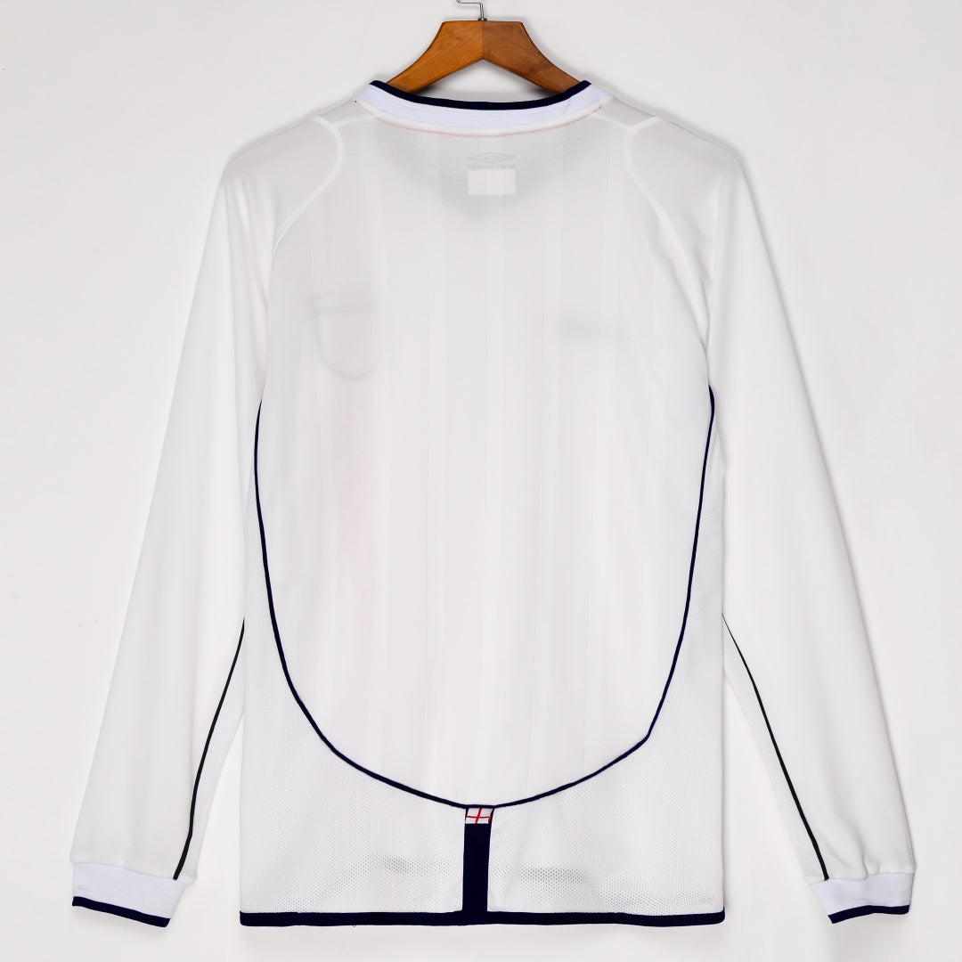 England 2002 Home Retro Long Sleeve Jersey