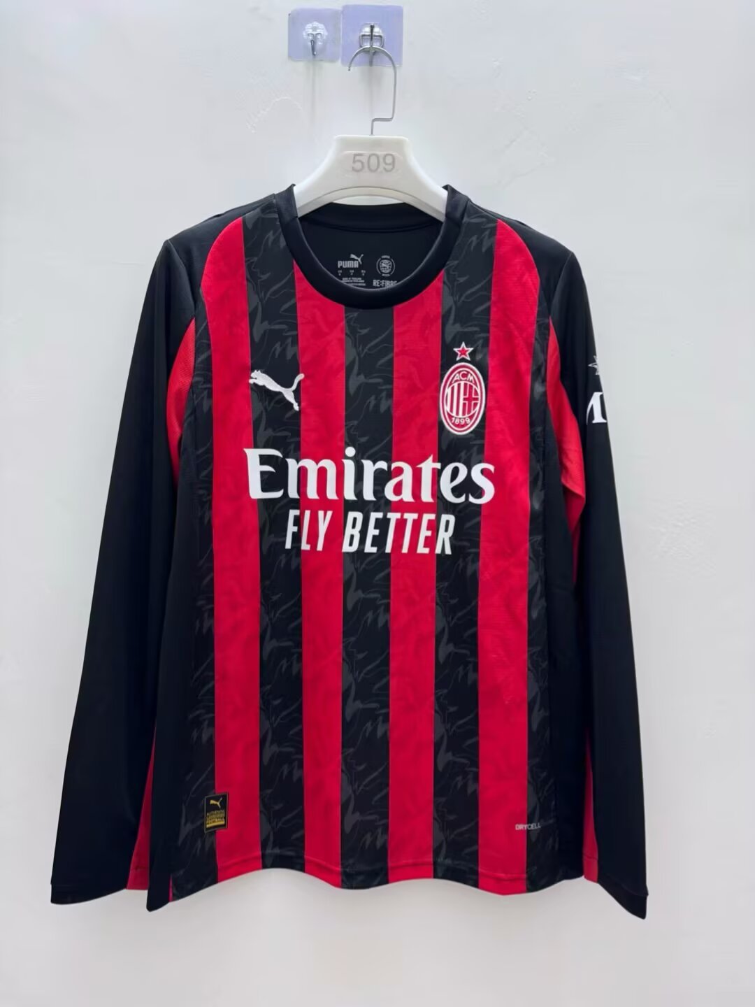 AC Milan 2025/26 Home Long Sleeve Jersey
