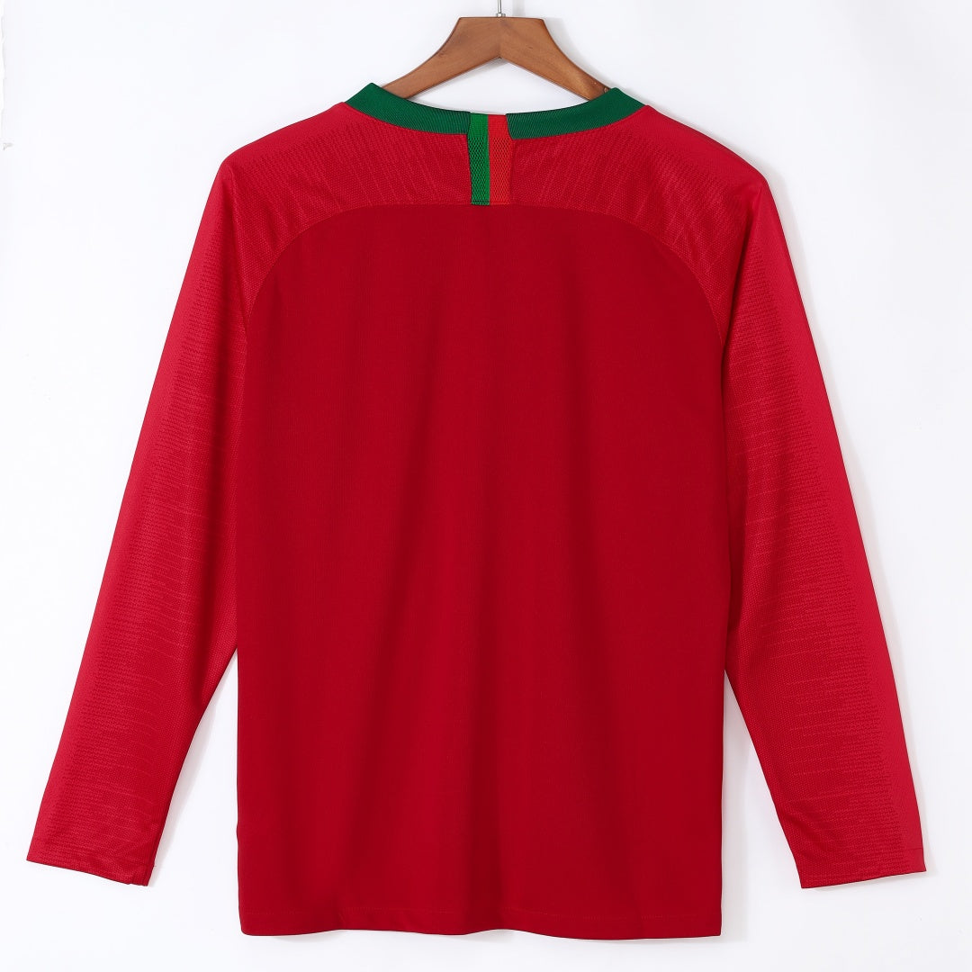Portugal 2018 Home Retro Long Sleeve Jersey