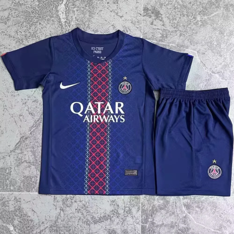 PSG 2025/26 Home Star Kids Jersey