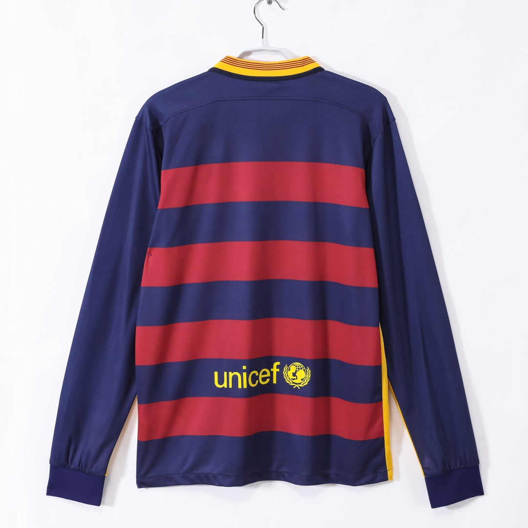 FC Barcelona 2015/16 Home Retro Long Sleeve Jersey