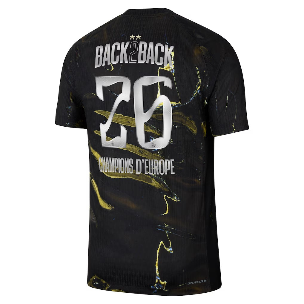 PSG 2025/26 Night Edition Stadium Champions Back-to-Back Fan Version Jersey