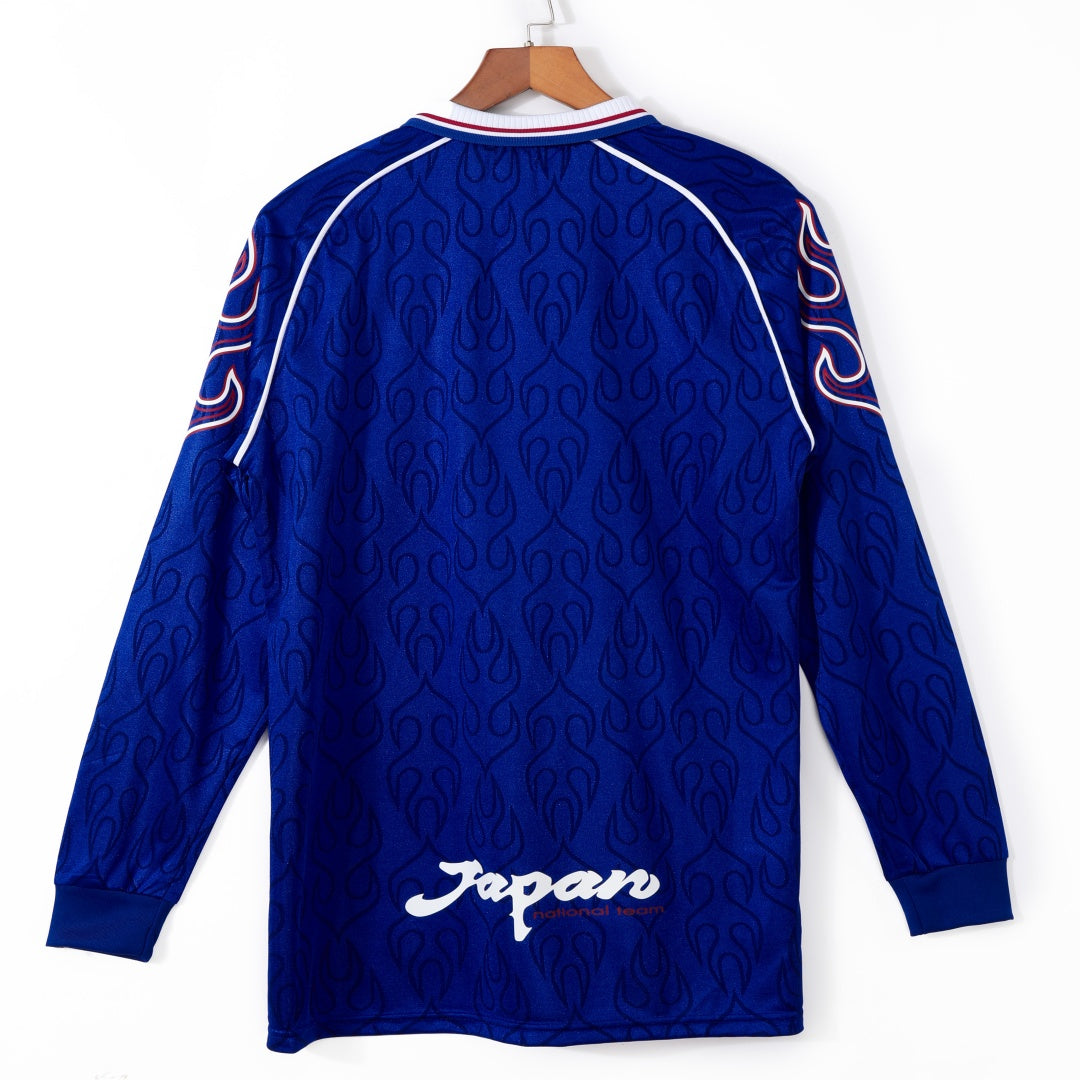 Japan 1998 Home Retro Long Sleeve Jersey