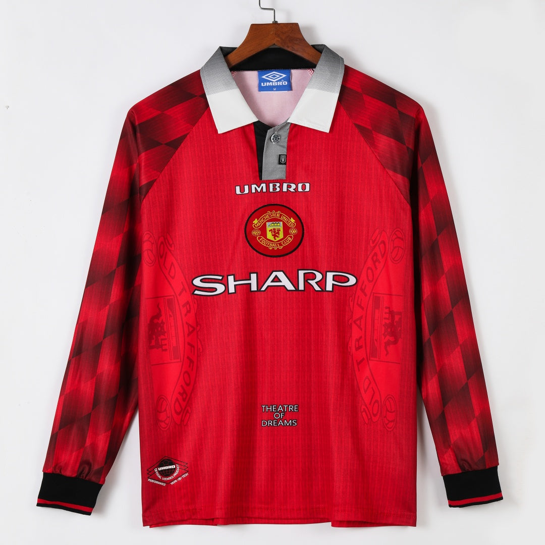 Manchester United 1996/97 Home Long Sleeve Retro Jersey