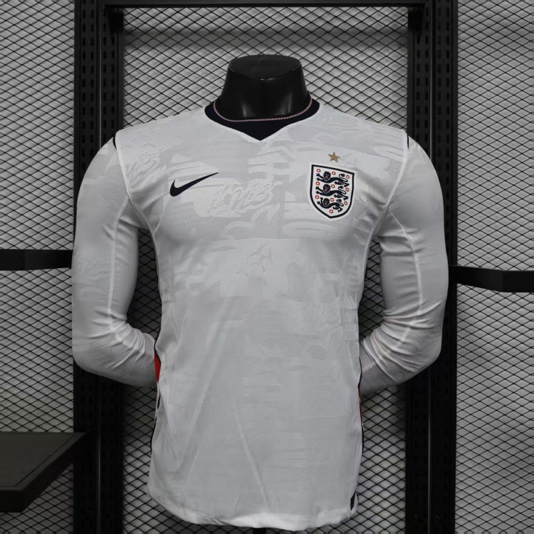 England 2025/26 Home Player Long-Sleeve Jersey