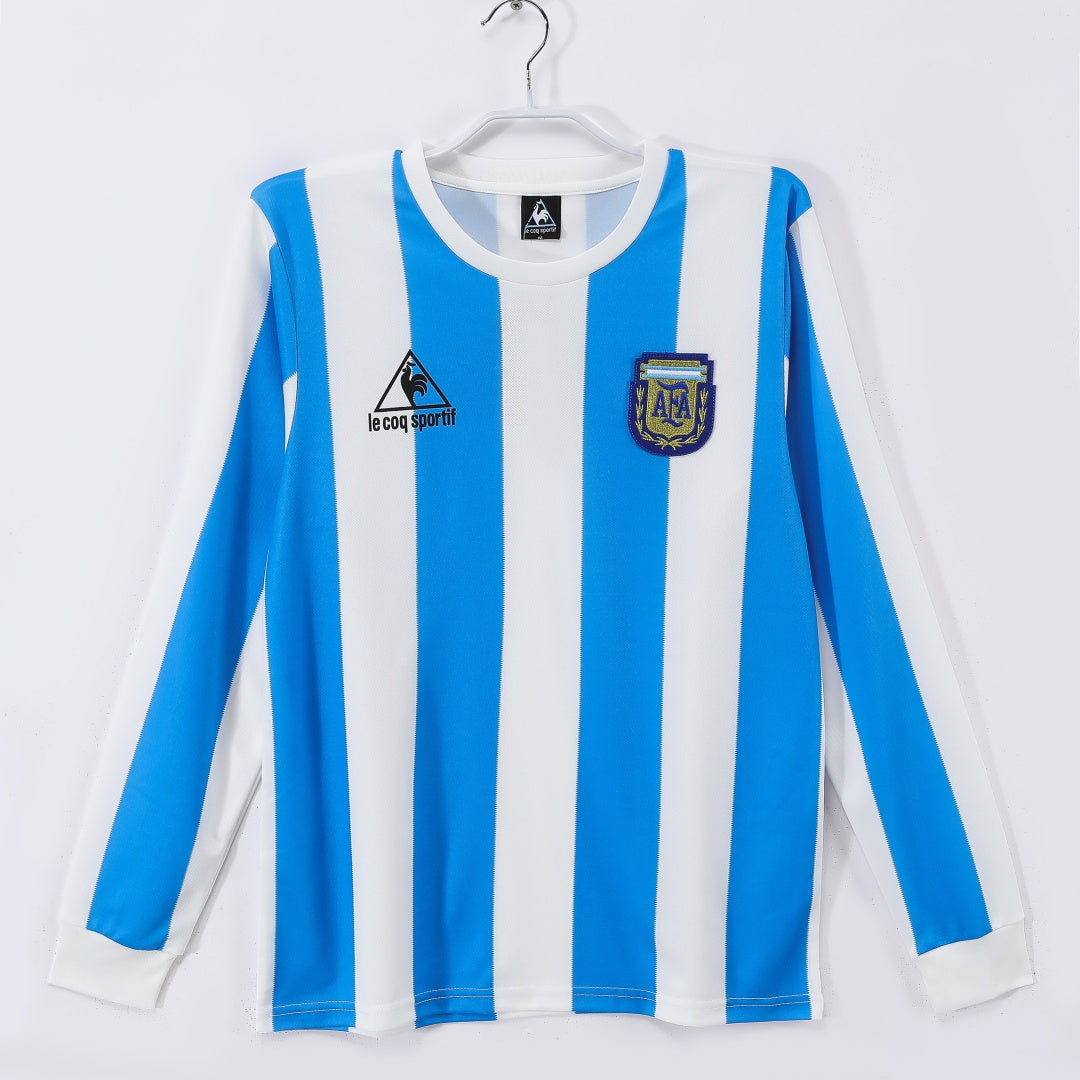 Argentina 1986 Home Long Sleeve Retro Jersey