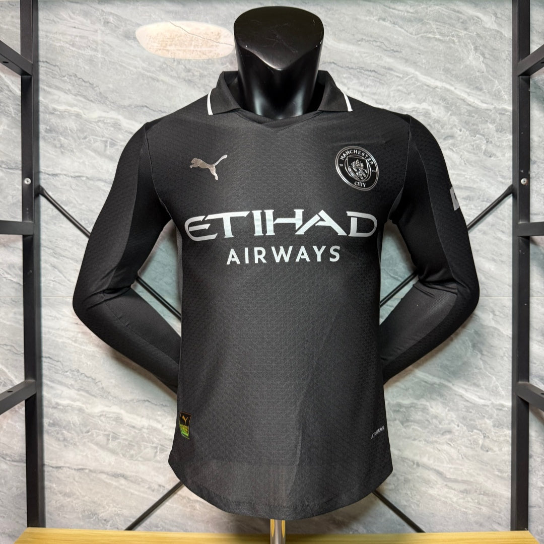 Manchester City 2025/26 Away Long Sleeve Player Jersey