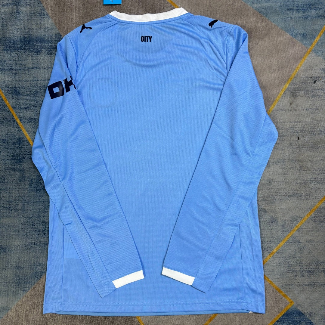 Manchester City 2025/26 Home Long Sleeve Jersey
