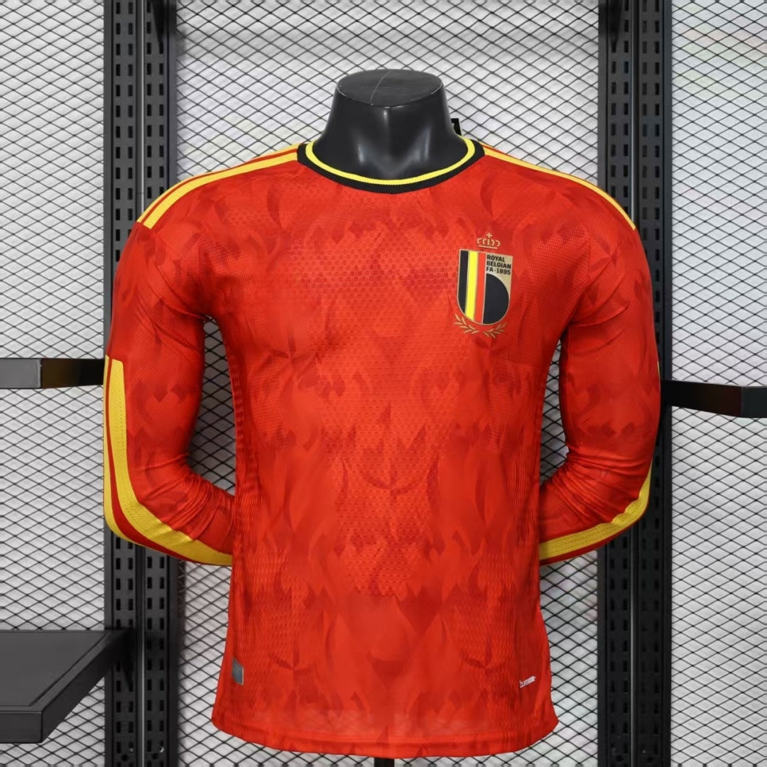 Belgium 2025/26 Home Player Long Sleeve Jersey