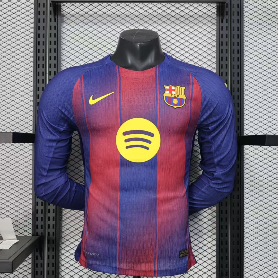 Barcelona 2025/26 Home Player Long-Sleeve Jersey