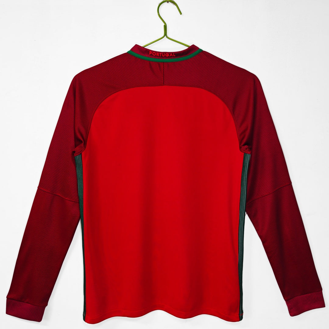 Portugal 2016 Home Retro Long Sleeve Jersey