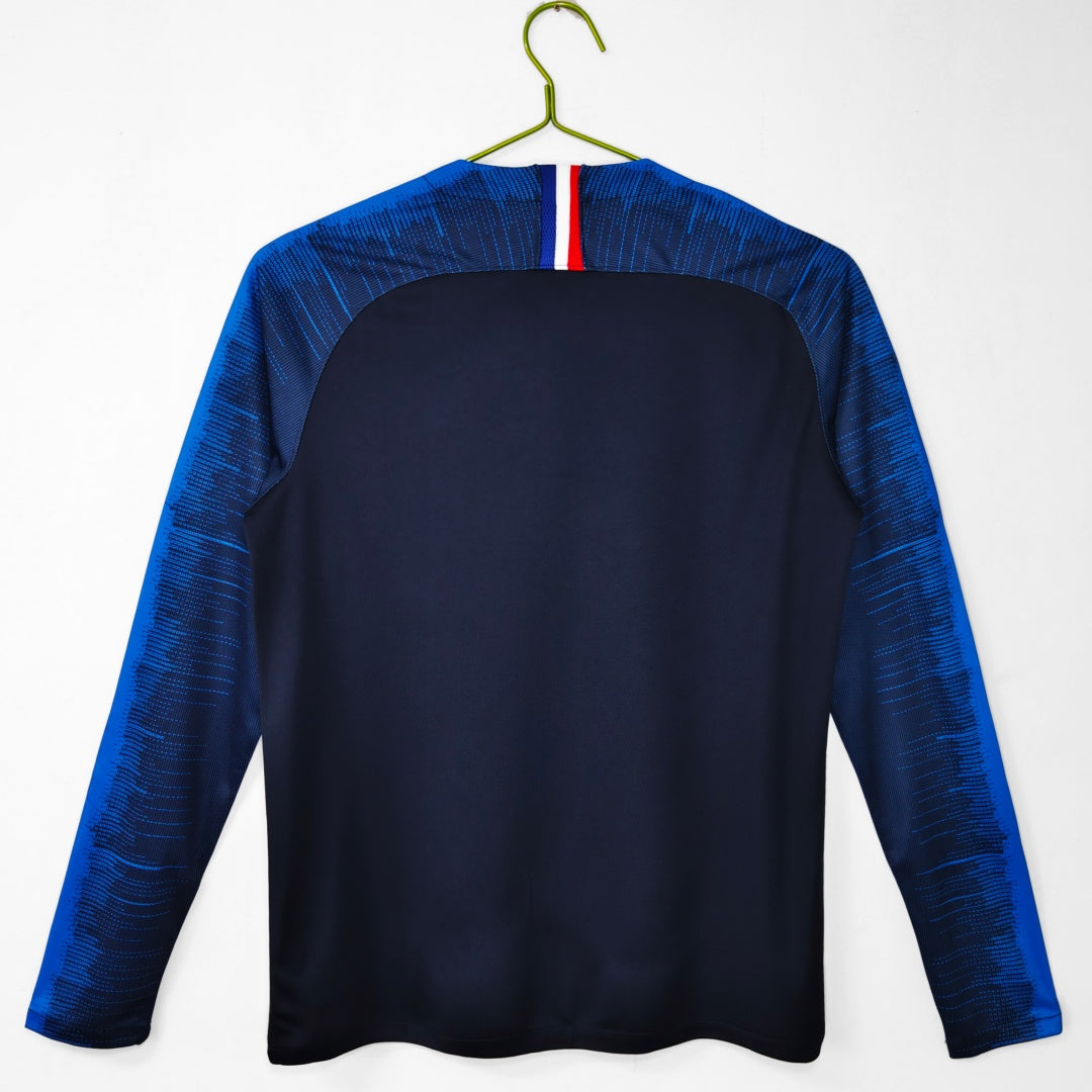 France 2018 Home Retro Long Sleeve Jersey