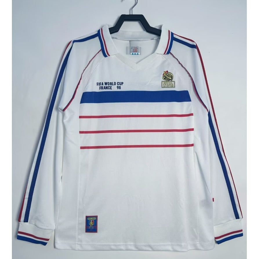 France 1998 Away Retro Long Sleeve Jersey