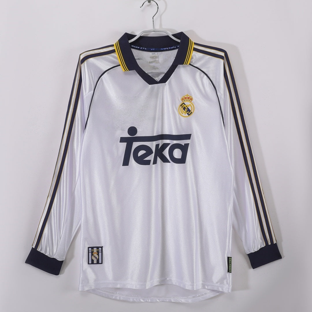 Real Madrid 1998/00 Home Retro Long Sleeve Jersey
