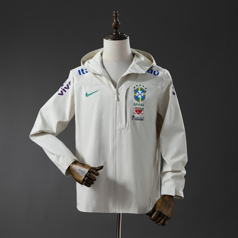 Brazil Reversible White Windbreaker Vest