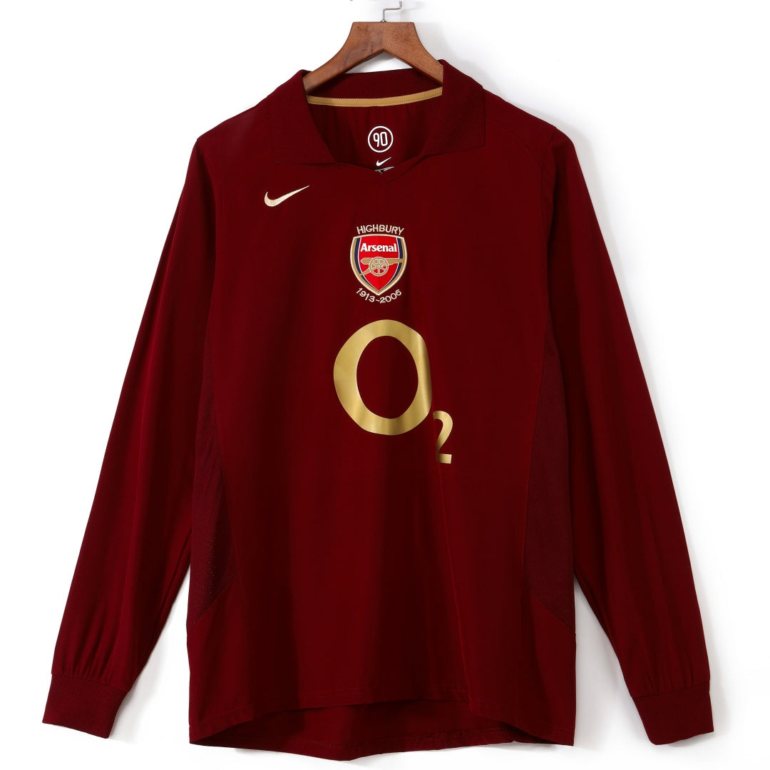 Arsenal 2005/06 Home Long Sleeve Retro Jersey