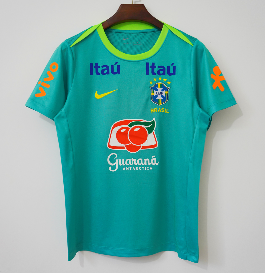 Brazil 2004 Green Training Retro Jersey