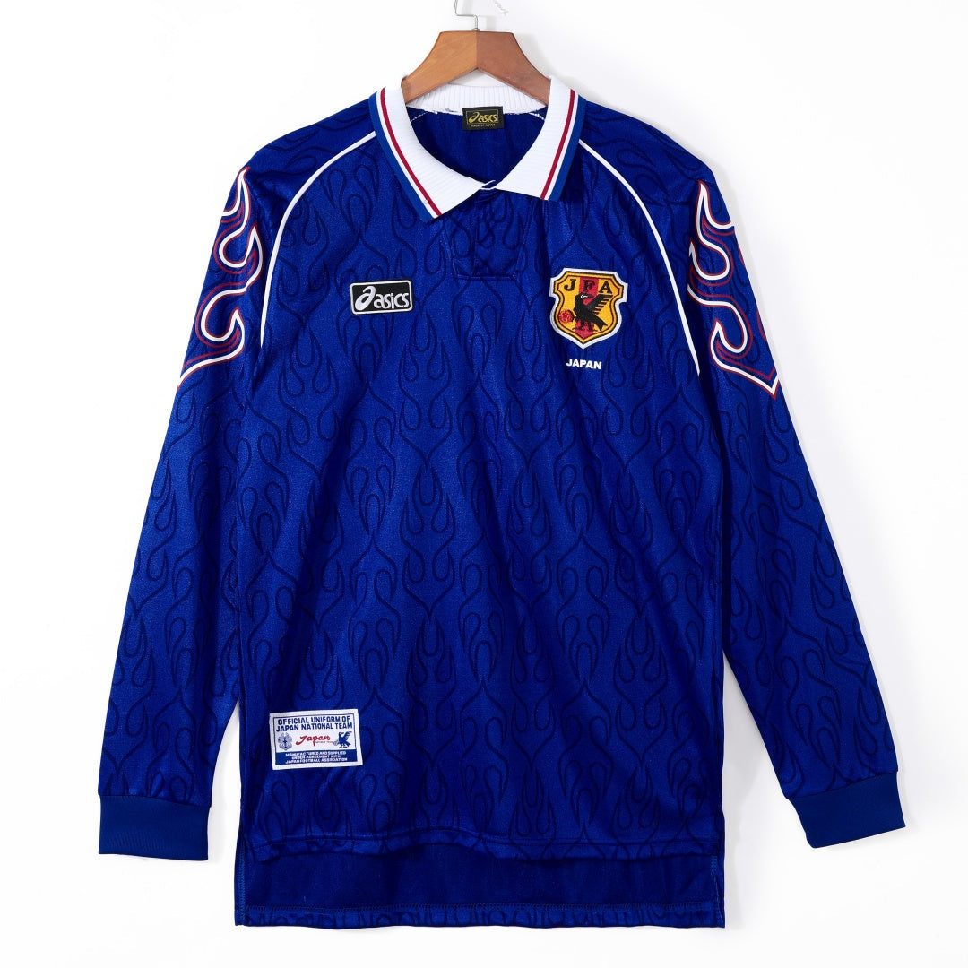 Japan 1998 Home Retro Long Sleeve Jersey