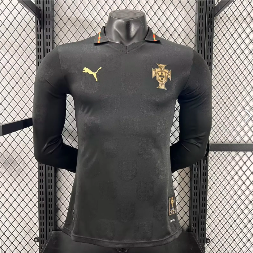 Portugal 2025/26 Black Long Sleeve Player Version Jersey