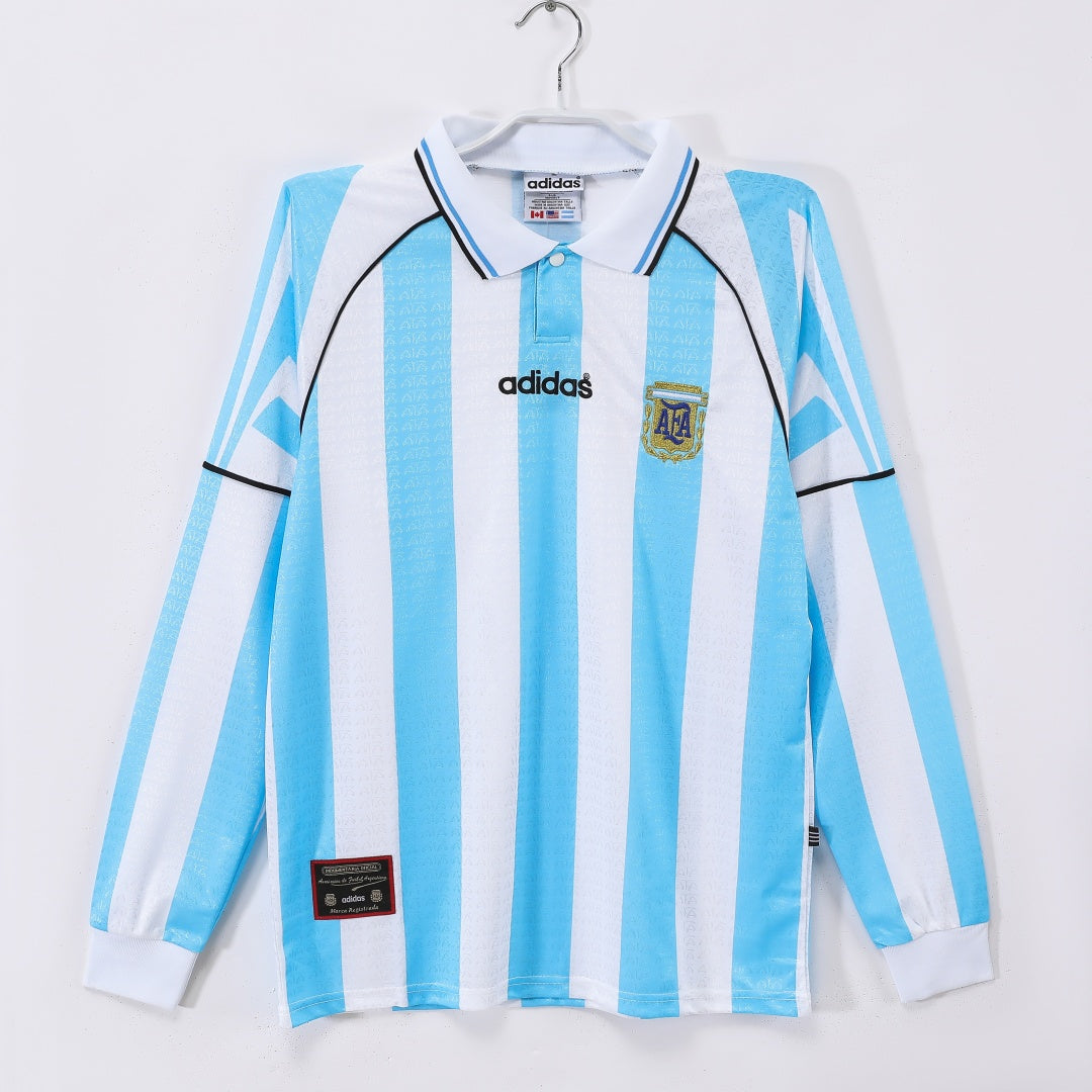 Argentina 1996/97 Home Retro Long Sleeve Jersey