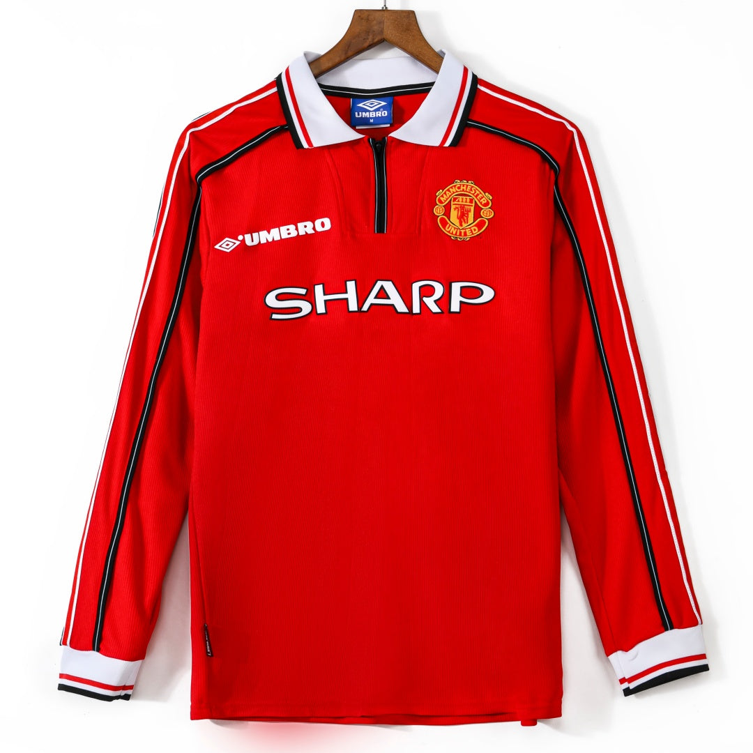 Manchester United 1998/99 Home Retro Long Sleeve Jersey