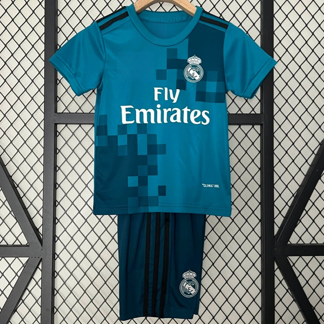 Real Madrid 2017/18 Kids Third Retro Kit