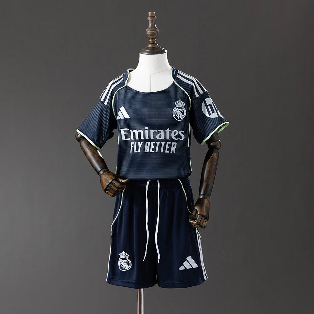 Real Madrid 2025/26 Away Kids Kit